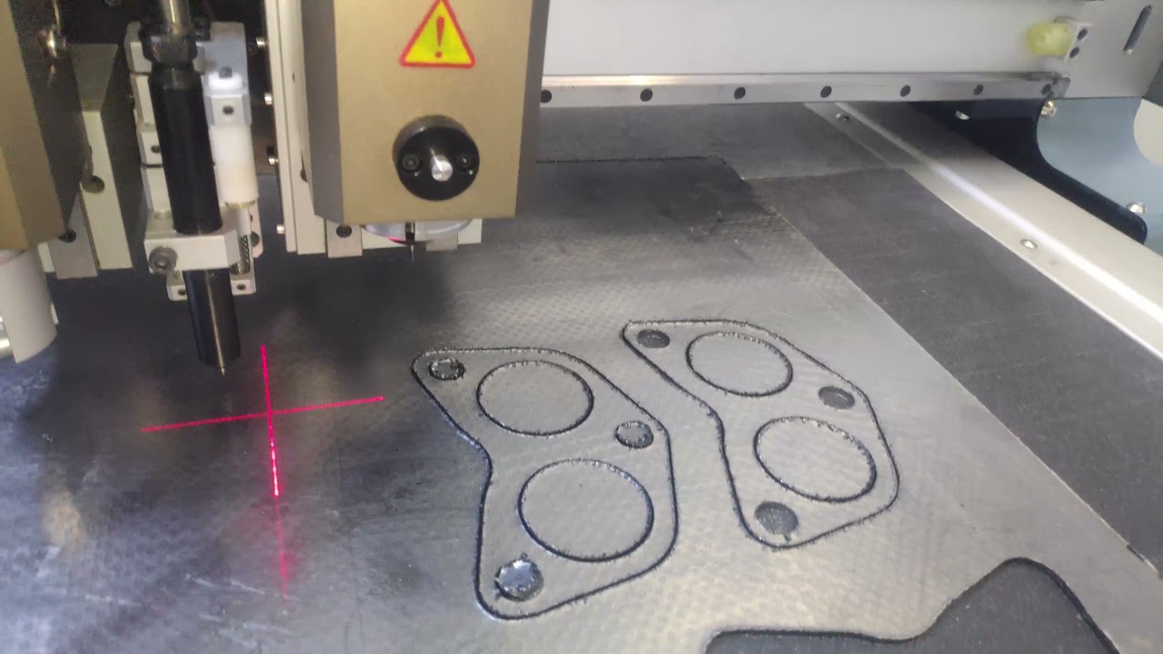 Резка армированного графита (ТРГ, МГЛ) плоттером Ruizhou RZCRT